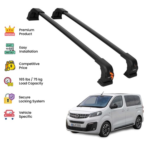 Black premium roof rack cross - premium,